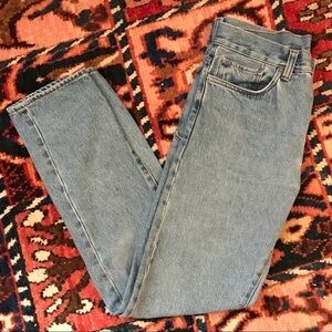 Denim jeans, button fly, size 30x34